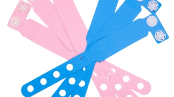 مچبند شناسایی بیمار دکمه دار پلاستیکی نوزاد